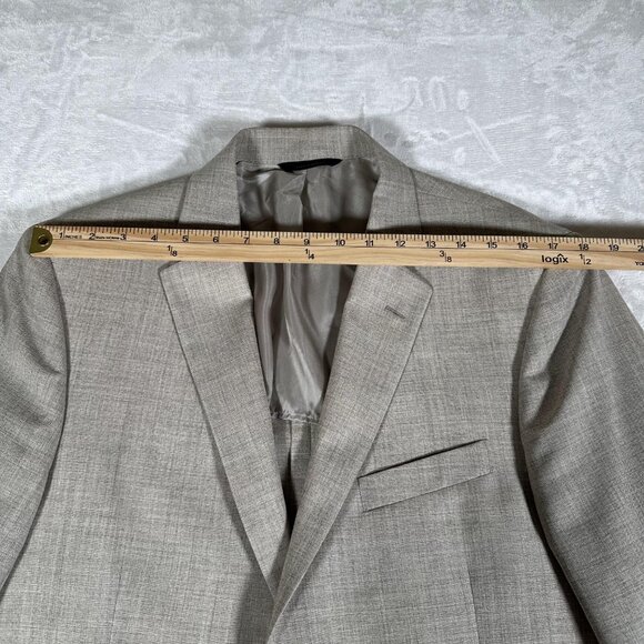 Brooks Brothers Blazer Men Size 42L Beige Regent Fit Casual Wool Blend EUC - Picture 2 of 14